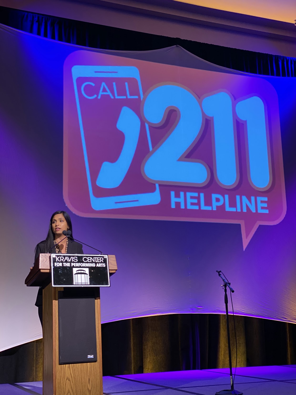 Dr. Shainna Ali speaking at the Kravis Center for the Performing Arts